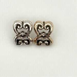 Brighten Double Heart Stud Earrings